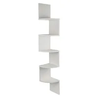 Wandregal Wand-Eckregal Wandregale 20x20x123cm Weiß