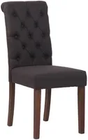 DELUKE® Esszimmerstuhl WALES Stoff | 98x45x63cm, schwarz, Holz Gestell | Stühle Esszimmerstühle Stuhl Esszimmer Esstisch Stühle Küchenstuhl
