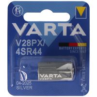 Varta Primary Silver Batterie V28 PX / 4 SR 44, Nickel-Oxyhydroxide (NiOx), 6.2 V, 145 mAh, 13 mm, 13 mm, 25.2 mm