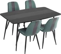Mondeer Esstisch mit 4 Stühlen Metallbeinen Esszimmer Essgruppe