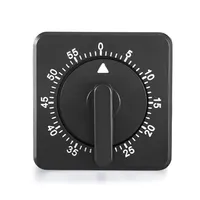 60 Minuten Mechanischer Küchentimer Küchenwecker Kurzzeittimer Küchenuhr Backtimer Eieruhr schwarz