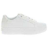 Calvin Klein Bold Vulc Flatf Laceup Damen Sneaker in Weiß, Größe 37