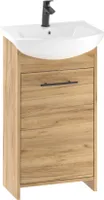 DomoDomo umyvadlo s toaletní skříňkou 46,5 x 24,5 x 84 cm - umyvadlo s toaletní skříňkou, umyvadlo na WC pro hosty s toaletní skříňkou 45 cm - sada koupelnového nábytku dřevo