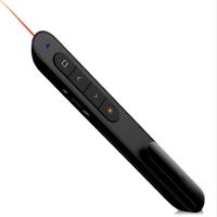 Wiederaufladbar Wireless Presenter Wiederaufladbar mit einer Reichweite von 200M, Hyperlink USB Powerpoint Remote-Präsentations-Clicker Laserpointer Wiederaufladbar 2,4 GHz(Schwarz)