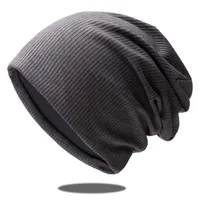 Beanie Mütze für Herren und Damen Slouch Long Beanie Baumwolle Elastisch Uni