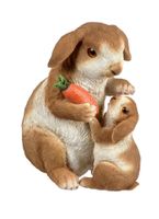 Hase Osterhase Hasen Kind Paar Kaninchen Deko Garten Figur Dekohase Ei Skulptur 