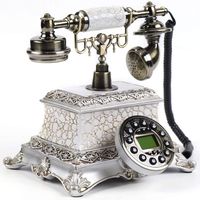 Antikes Nostalgisches Festnetztelefon mit Wählscheibe Retro-Telefon Nostalgie Telefontisch Telefon Dekoration