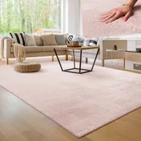 Moderner Wohnzimmer Teppich Kurzflor Waschbar Weich Einfarbig Felloptik Anti-Rutsch Grösse 300x400 cm