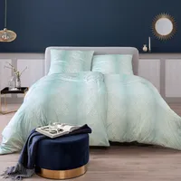 LOESCHEN Estella Atelier Juri Mako-Interlock-Jersey Bettwäsche-Garnitur Farbe jade Größe 135x200 + 80x80 cm