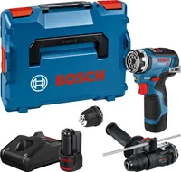 Akku-Bohrschrauber GSR 12V-35 FC | 2x 3,0 Ah Akkusin L-Boxx 102 | 2 Aufsätze