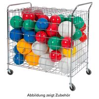 Ballwagen Standard für Sporthallen Gitterwagen Vielzweckwagen Ballbox, fahrbar, Basketball, Fussball, Gymnastikball, Tennisball,Sportball