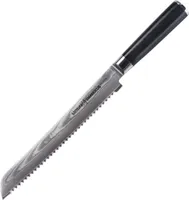 nóż do chleba Damascus36,5 cm stal nierdzewna srebrny/czarny