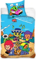 Brawl Stars Bettwäsche für Jungen 135x200 80x80 cm · Motiv El Primo in Linon Qualität mit Reißverschluss · Schöne Wende-Bettwäsche für Kinder