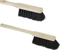 Set 1x Industriehandfeger 28 cm + 1x Langstielhandfeger Naturhaar 43 cm