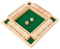 4-Spieler Shut The Box Holz Tisch Spiel Klassisch Würfelspiel Board Spielzeug 