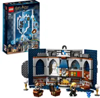 LEGO 76411 Harry Potter Hausbanner Ravenclaw, Hogwarts Wappen, Schloss Gemeinschaftsraum Spielzeug oder Wanddisplay mit Luna Lovegood Minifigur, Sammel-Reisespielzeug