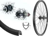 Aggro-X 24 Zoll Hinterrad Disk Hohlkammer schwarz Laufrad 6-Loch schwarz 8-10fach 19-507