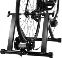 COSTWAY Rollentrainer mit 5 Gänge Heimtrainer 150kg belastbar Fahrradtrainer 26-28 Zoll und 700c Fahrrad Stahl