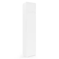 Kleiderschrank 45 cm "Modulo" mit Schrankaufsatz, Mehrzweckschrank, Weiß, Push-to-Open-System, Modernes Design