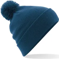 Beechfield B426 | Original Pom Pom Beanie Wintermütze - Farbe: Petrol - Größe: One Size