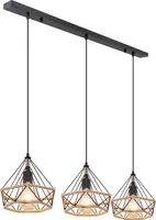 Globo Lighting Hängeleuchte Metall schwarz, 6x E27