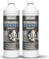 bio-chem Ultraschallreiniger Konzentrat Werkstatt 2L - Effektive Flüssigkeit für die Reinigung von Vergaser & Bauteilen im Ultraschallgerät oder Ultraschallbad - Für Aluminium & Metall geeignet