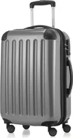 HAUPTSTADTKOFFER Alex - Príručná batožina tvrdá škrupina kufor lietadlo rozšíriteľný kabína trolley Carry-On príručná batožina Hardcase, 4 kolieska, 55 cm, 42 L,Silver