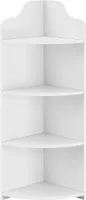 Półka narożna "Bjurholm" z 4 poziomami WPC 90 x 28 x 28 cm biała