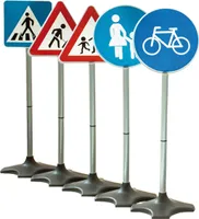 Verkehrsschilder-Set  B - Kinder Verkehrszeichen Straßenschilder Spielzeug