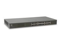 LevelOne 24-Port-Gigabit-Switch - Unmanaged - Gigabit Ethernet (10/100/1000) - Rack-Einbau