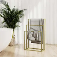 vidaXL Stojak na ręczniki złoty 48x24x79 cm żelazko