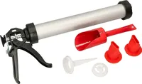 KOTARBAU® Mörtelpresse für Fugenmassen Spachtel 600ml Zement mit 3 Düsen + Metallschaufel