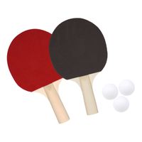 6tlg.Tischtennis Set Tischtennisschläger mit Teleskopnetz Schläger und Bällen 