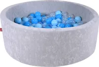 Knorrtoys Bällebad soft - "Grey" - 300 balls/soft blue/blue/transparent
