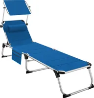 Sonnenliege Lorella gepolstert, klappbar 220 x 60,5 x 34 cm, mit Seitentasche