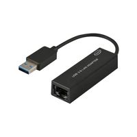 LAN Adapter USB Netzwerkadapter USB 3.0 USB A auf RJ45 100Mbit Ethernet PC Notebook Chromebook Tablet-PC Windows MacBook - Schwarz