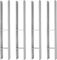 Yakimz 4x H-kotva Post Support 91MM Carport Post Anchor Hot Dipped Galvanised Durable 91MM