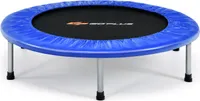 COSTWAY φ97cm Mini Trampolin, Fitness Trampolin faltbar, Kindertrampolin bis 150kg belastbar, Gartentrampolin, Indoor- und Outdoortrampolin für Kinder und Erwachsene