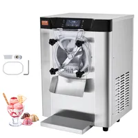 VEVOR Kommerzielle Eiscreme-Maschine, 12 L/h Einzelgeschmacksrichtung Arbeitsplatten-Eiscrememaschine für Hartes Servieren, 4,5 L Edelstahlzylinder, LED-Panel, Automatische Vorkühlung mit Reinigung