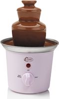 Bestron Schokoladenbrunnen mit 3 Etagen, kleiner Schokobrunnen mit Warmhaltefunktion, 60 Watt, Farbe: Rosa
