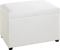 Sitztruhe >52324< in weiß - 58x42x39cm (BxHxT)
