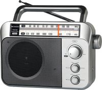 Retekess TR604 AM FM Radio Tragbares Radio Netzkabel oder Batteriebetrieb Großer Knopf,Großer Lautsprecher Einstellbare Höhen Bässe Radio für Senioren