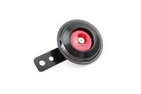 Hupe Signalhorn 12V universal schwarz und rot lackiert Lautstärke bis zu 105 dB Gleichstrom für Moped Quad, Mofa