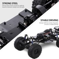 313mm Radstand RC Crawler Rahmen Chassis mit Rädern Für 1:10 Axial SCX10II 90046
