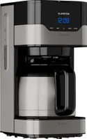 Klarstein 1,2 L Kaffeemaschine mit Thermoskanne und Timer, Kaffeemaschine Filtermaschine für 12 Tassen, 800 W Filter Kaffeemaschine Groß, Filterkaffeemaschine mit Edelstahl-Thermoskanne für Kaffee