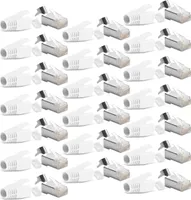 20x Netzwerkstecker CAT7 6A RJ45 LAN Netzwerk Crimp Stecker vergoldete Kontakte