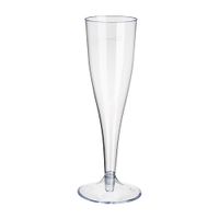 60 Einweg Sektgläser Champagnergläser Sektglas 0,1l Plastikglas klar 