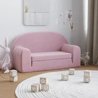 Best Möbel Kinder-Schlafsofa 2-Sitzer Rosa Weicher Plüsch Rosa 2024