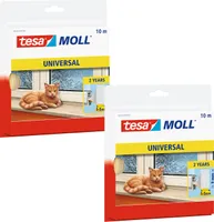 tesamoll Fensterdichtung Schaumstoff (2 x 10 m) - Profil: 9 mm x 6 mm - weiß