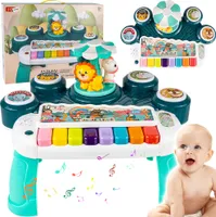 MalPlay Spieltisch mit Lerntafel interaktives Lernspielzeug für Kinder Motorik | Musikspielzeug | Baby Motorikspielzeug | Keyboard mit Ton und Licht